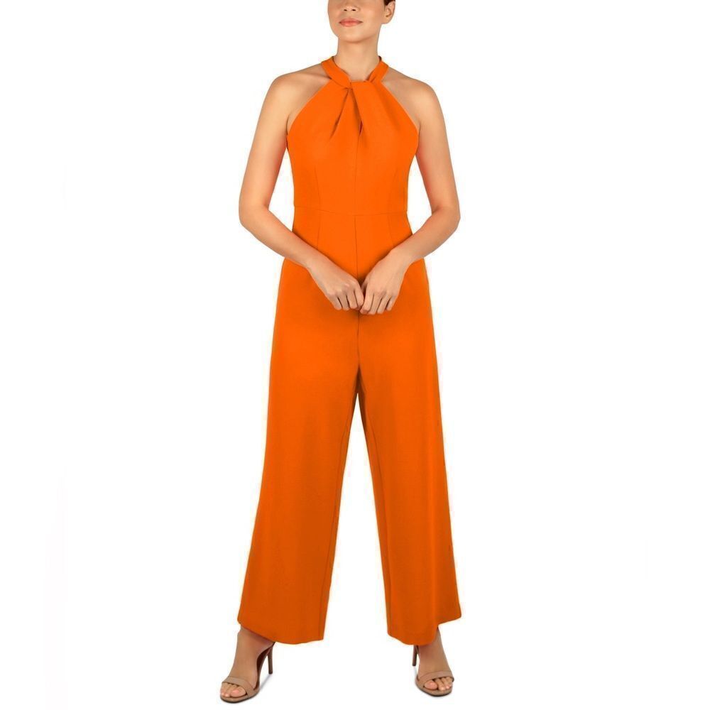 Julia Jordan Halter Neck Jumpsuit ORANGE